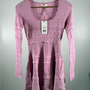 LoveShackFancy Pink Mini Dress